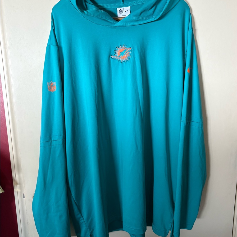 NFL Nike Dolphins 3xl Aqua Hoodie with Team Logo
